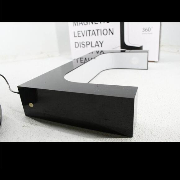 Magnetic Rotating Levitation Display Black Acryllic LED Light Shoe Exhibit Stand - Picture 4 of 4